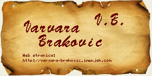 Varvara Braković vizit kartica